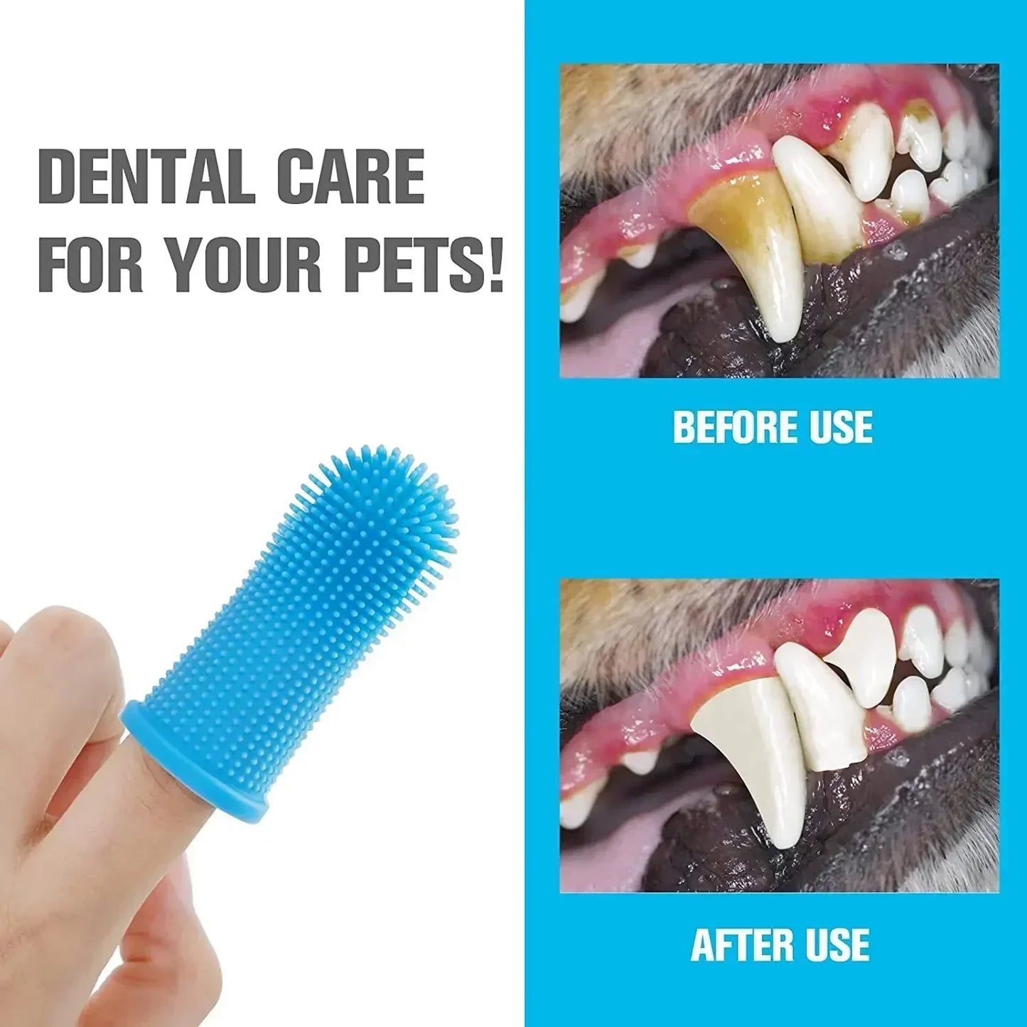 Kit Brosse à Dents pour Chien – Chiots et Seniors - Nos Poilus