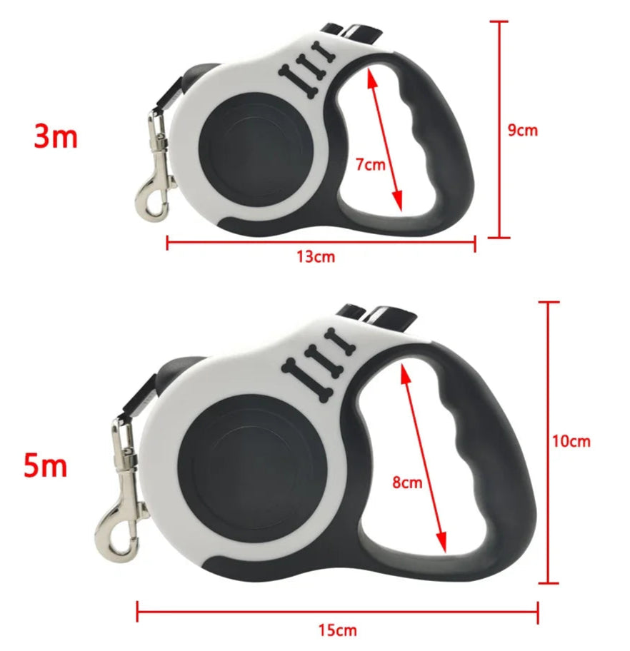Laisse Extensible Chien – 3 à 5 mètres - Nos Poilus