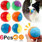 Pack de six balles à mâcher pour chien, colorées et texturées, en caoutchouc TPR.