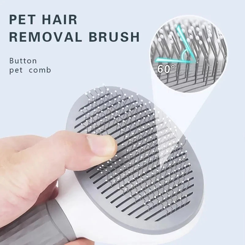 Brosse Autonettoyante pour Chien et Chat | Élimine Poils Morts et Sous-Poils en 1 Clic