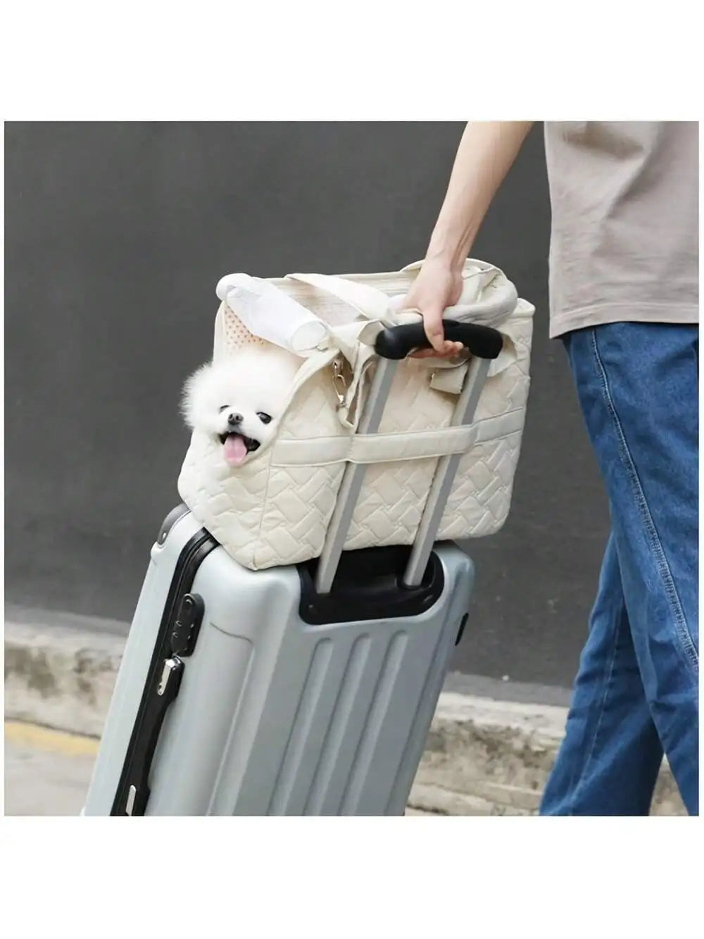 Sac fourre-tout pour chien et chat, sans évasion, portable, multifonctionnel, grande capacité, respirant, sac horizontal, sac souple portable zwq