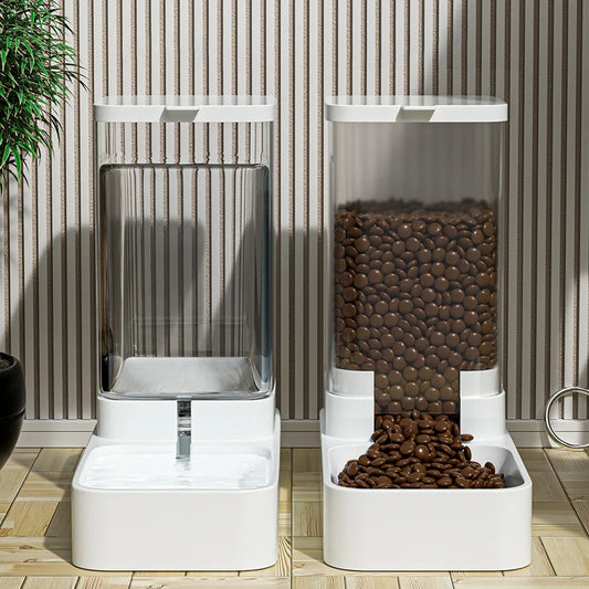 Distributeur 2-en-1 Eau et Croquettes pour Chien et Chat | Grande Capacité et Sans Électricité