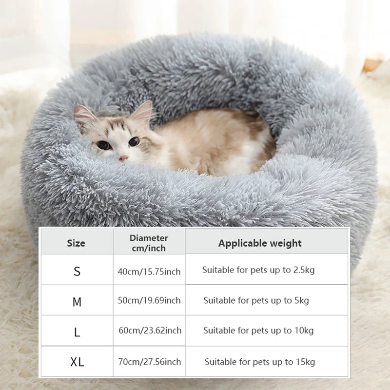 lit rond en peluche super doux pour chat 40–70 cm – Nos Poilus