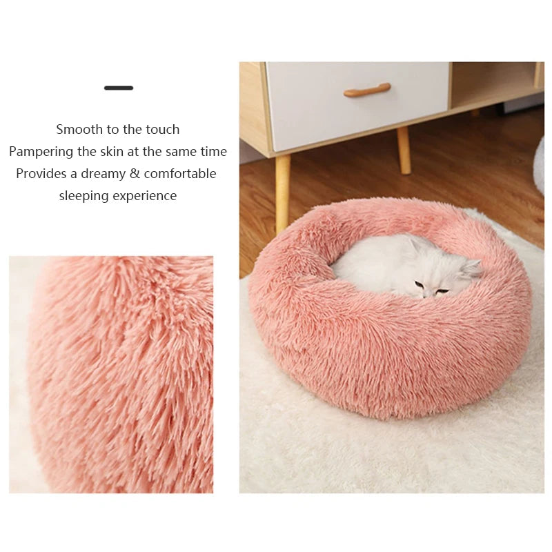lit rond en peluche super doux pour chat 40–70 cm – Nos Poilus
