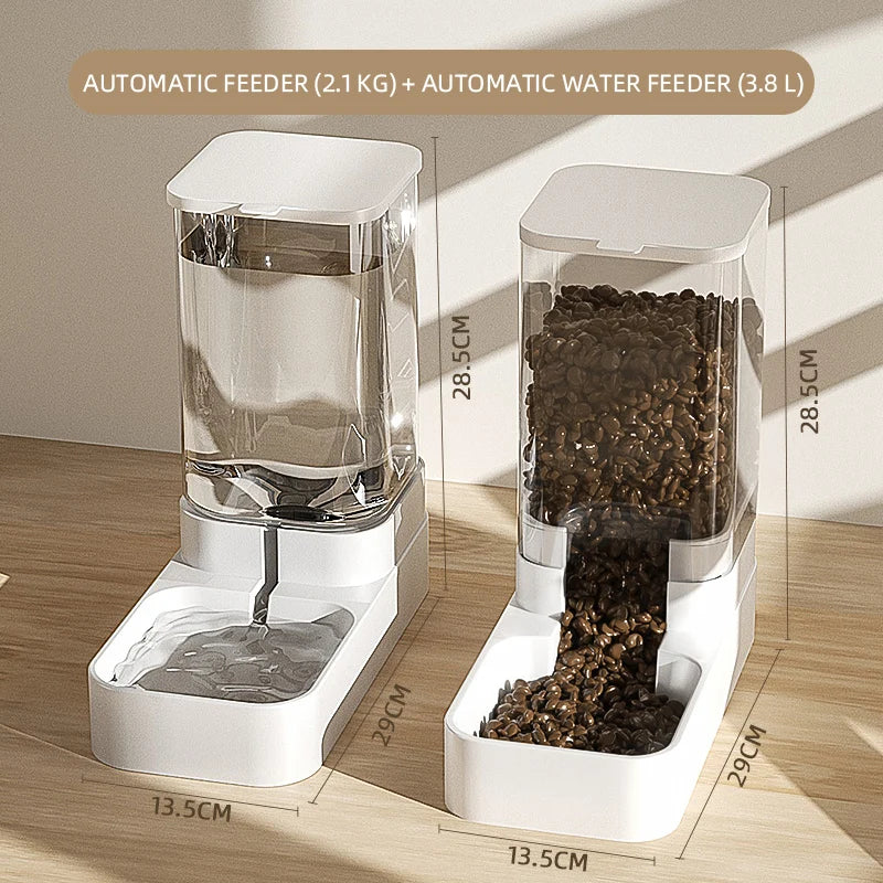Distributeur 2-en-1 Eau et Croquettes pour Chien et Chat | Grande Capacité et Sans Électricité