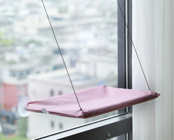 lit hamac de fenêtre pour chat avec ventouses haute adhérence, siège confortable supporte 20kg