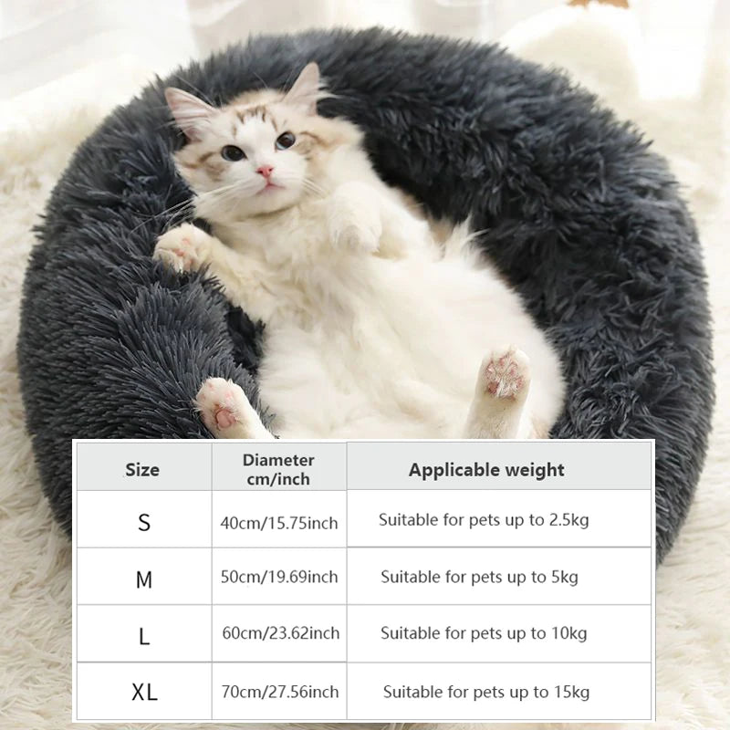 lit rond en peluche super doux pour chat 40–70 cm – Nos Poilus