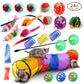 Ensemble de jouets pour chat en sisal, stimulation mentale et jeu interactif