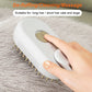 Brosse à vapeur 3-en-1 rechargeable USB pour chat et chien, démêlage et massage"