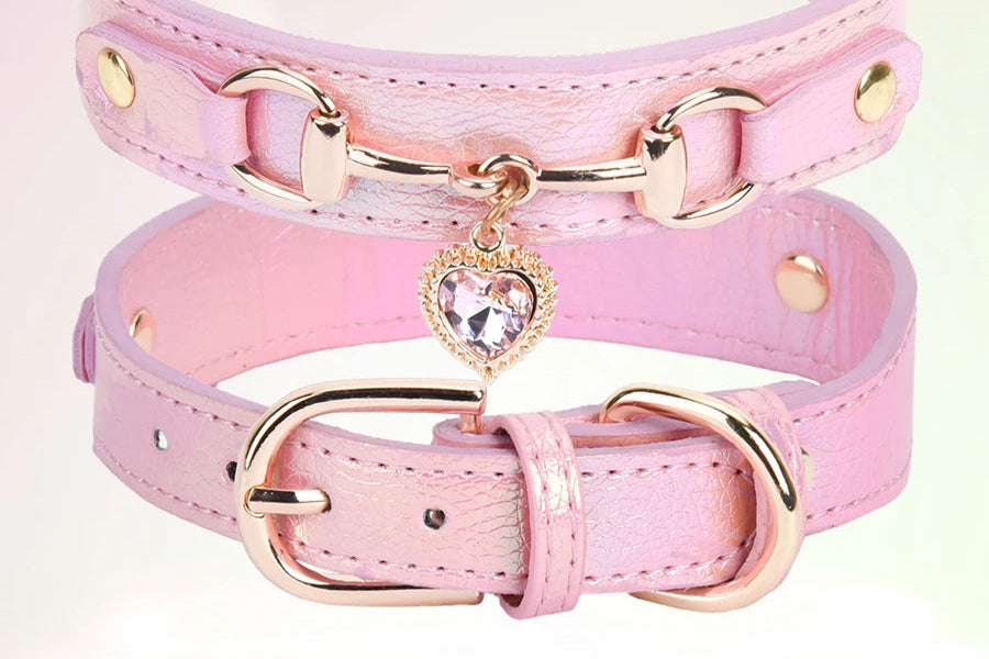 collier en PU pour chat avec décor cœur étincelant, réglable – Nos Poilus