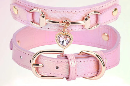collier en PU pour chat avec décor cœur étincelant, réglable – Nos Poilus