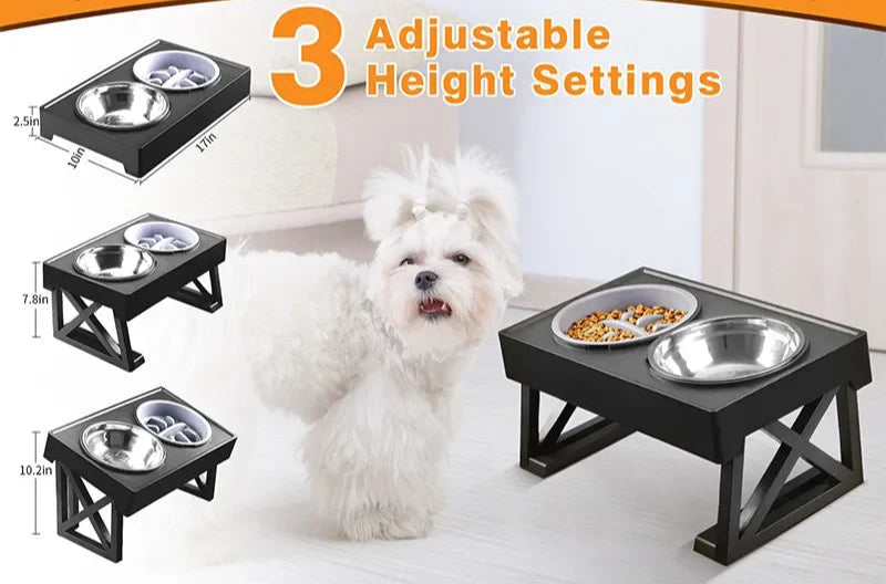 Bols Ajustables en Hauteur – Chiens de Toutes Tailles - Nos Poilus