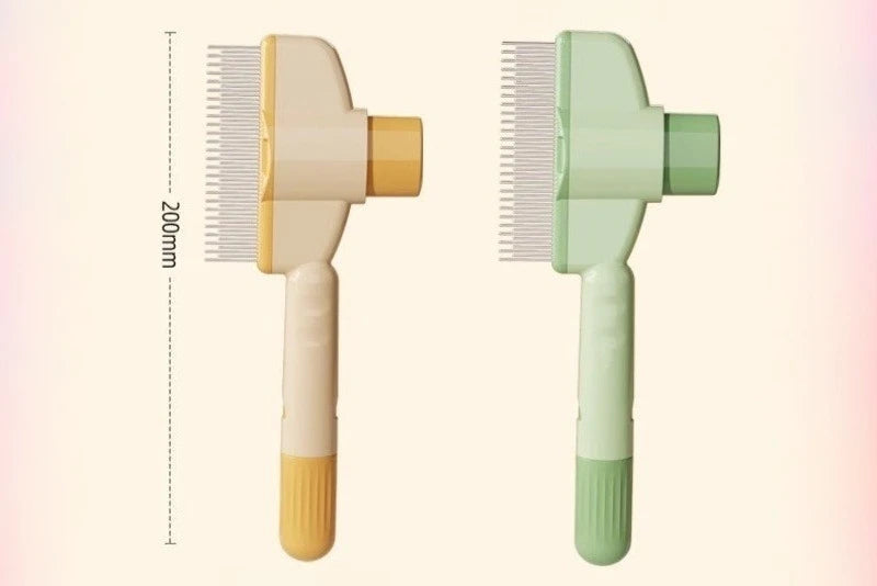 "Peigne épilateur autonettoyant pour chat et chien avec bouton de déverrouillage"