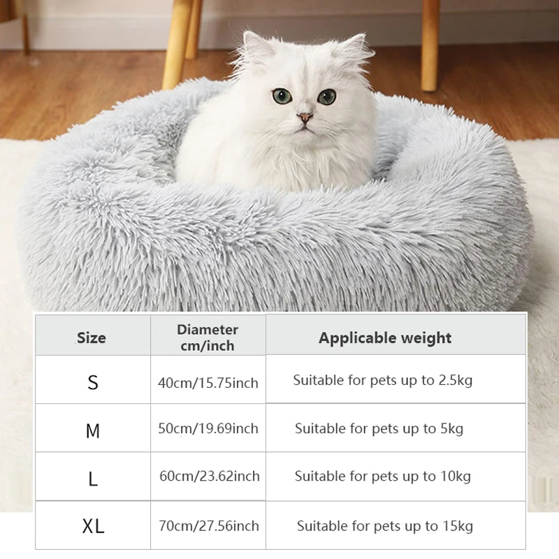 lit rond en peluche super doux pour chat 40–70 cm – Nos Poilus