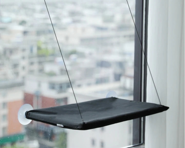 lit hamac de fenêtre pour chat avec ventouses haute adhérence, siège confortable supporte 20kg
