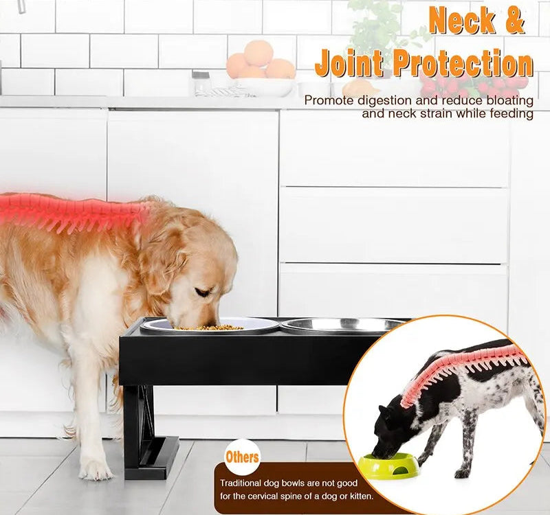 Bols Ajustables en Hauteur – Chiens de Toutes Tailles - Nos Poilus