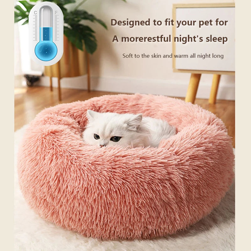 lit rond en peluche super doux pour chat 40–70 cm – Nos Poilus