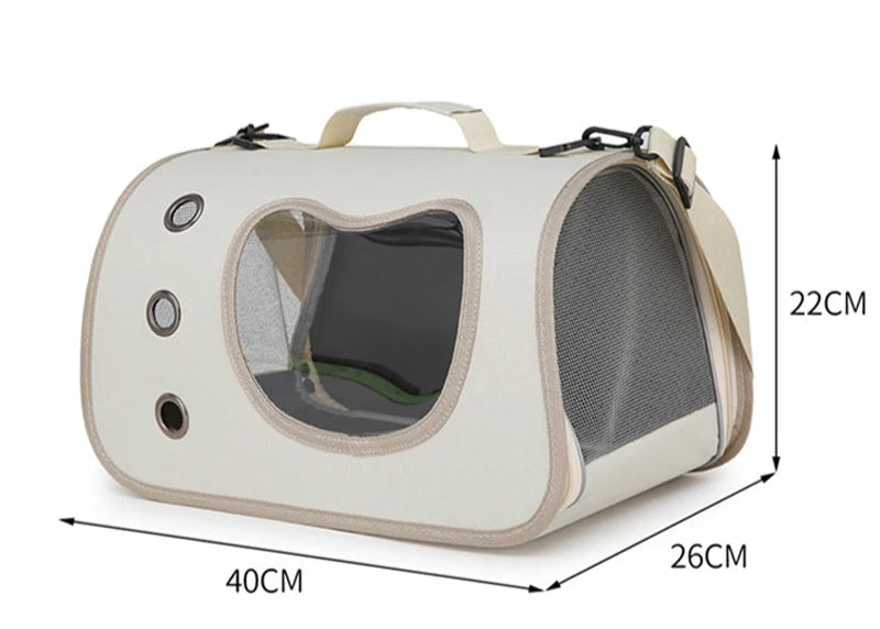 Sac Bandoulière Respirant – Transport Chat et Chiot - Nos Poilus