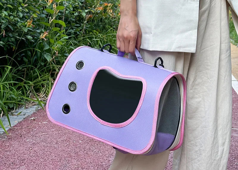 Sac Bandoulière Respirant – Transport Chat et Chiot - Nos Poilus