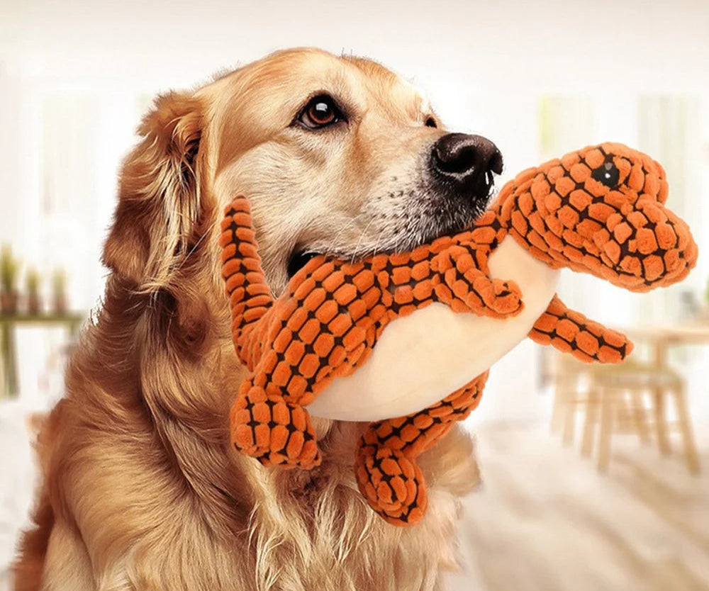 Peluche Dinosaure pour Chiot – Douce et Mâchouillable - Nos Poilus