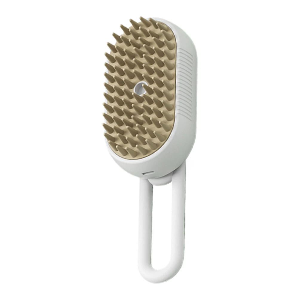 Brosse à vapeur 3-en-1 rechargeable USB pour chat et chien, démêlage et massage"