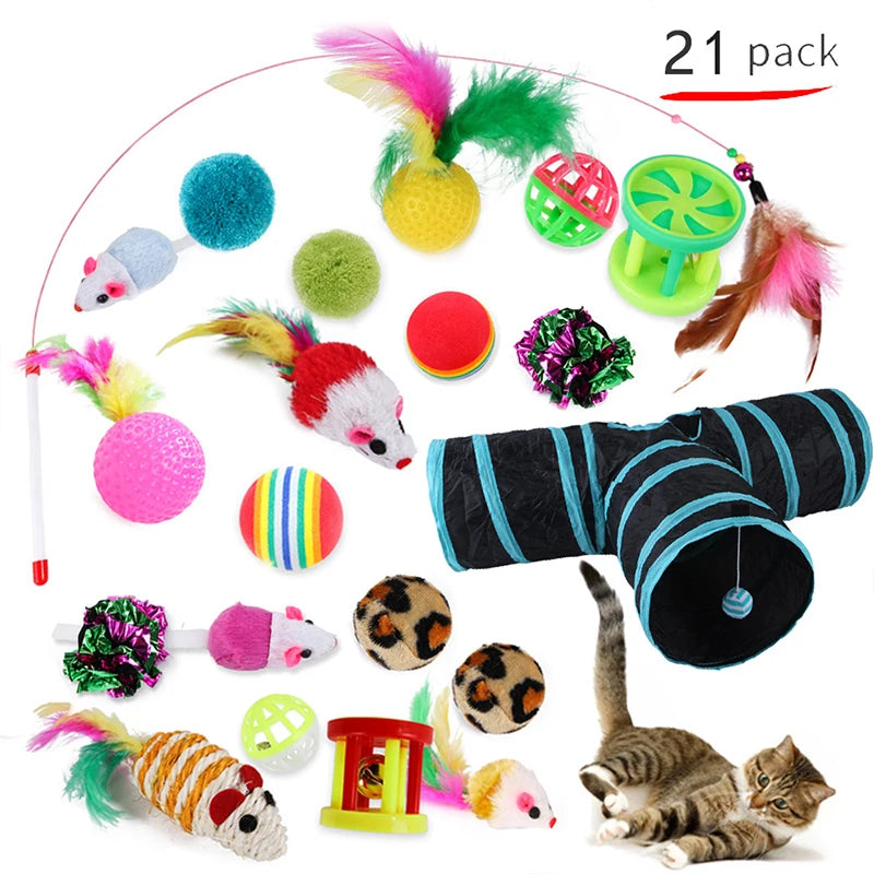 Ensemble de jouets pour chat et chaton chatons en sisal, stimulation mentale et jeu interactif