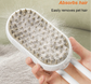Brosse à vapeur 3-en-1 rechargeable USB pour chat et chien, démêlage et massage"