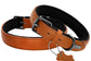 Collier de chien rembourré en cuir souple confortable