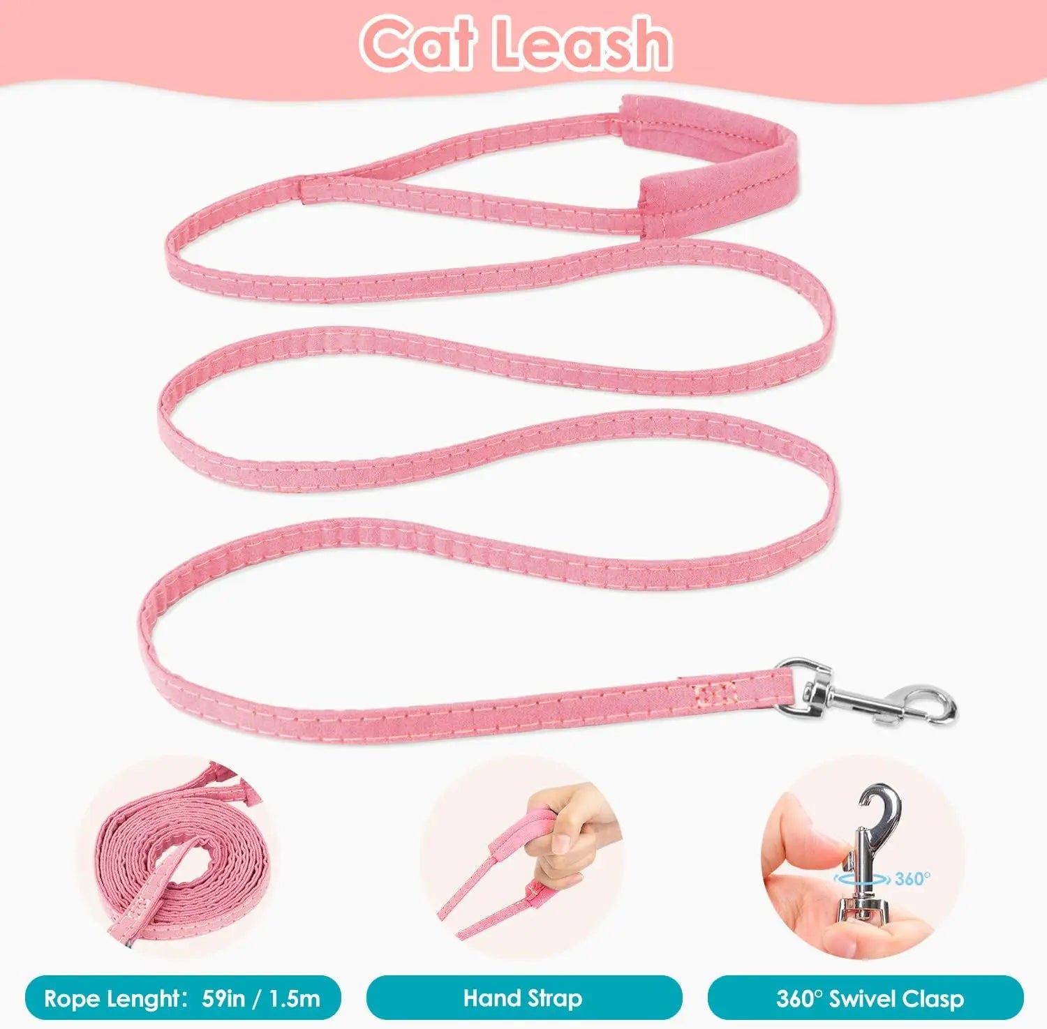 harnais gilet réfléchissant pour petit chat avec laisse assortie – Nos Poilus