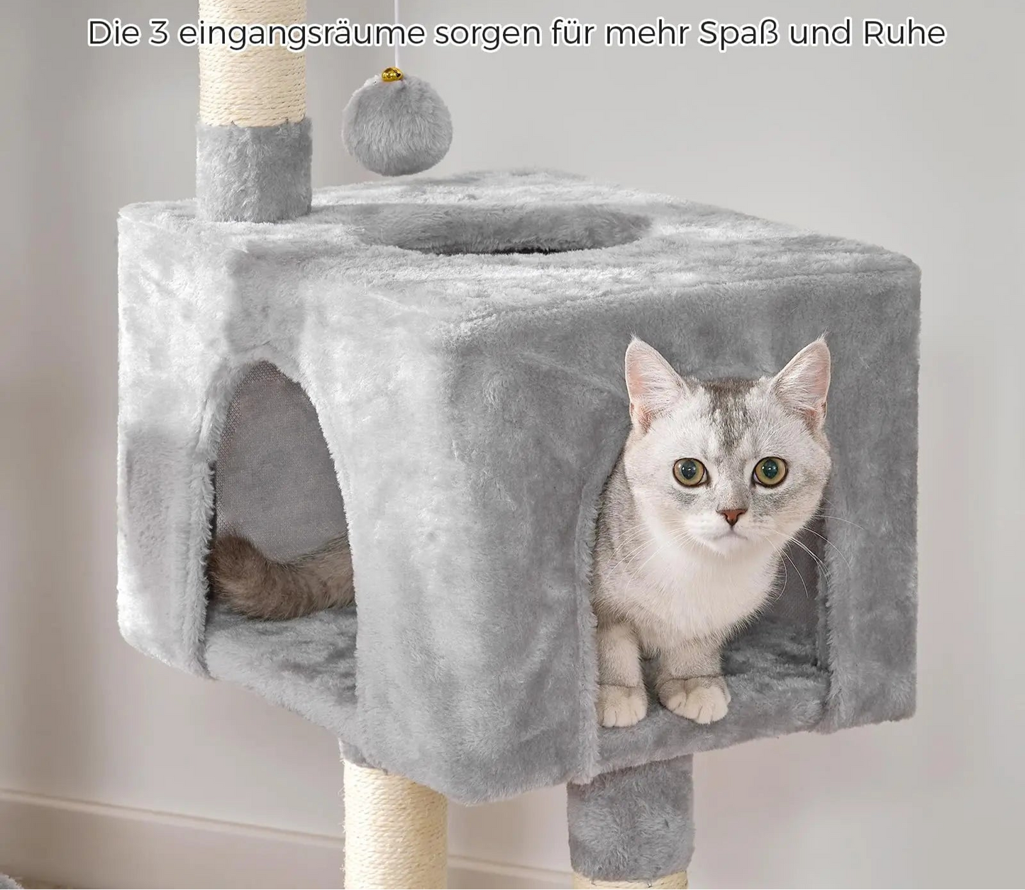 arbre à chat d’intérieur avec tour multi-niveaux, hamac spacieux et griffoirs