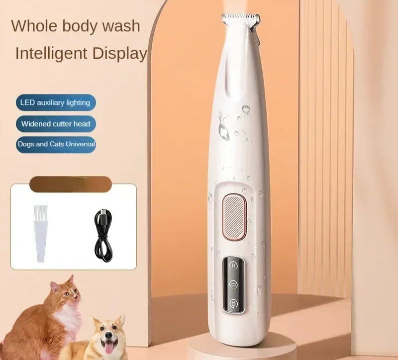 Tondeuse pour pattes de chien avec lumière LED, étanche