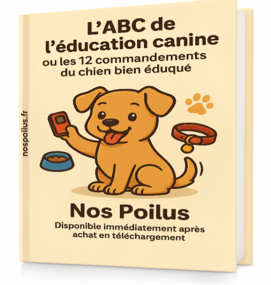 Couverture du guide "L'ABC de l'éducation canine" pour un chien bien éduqué.