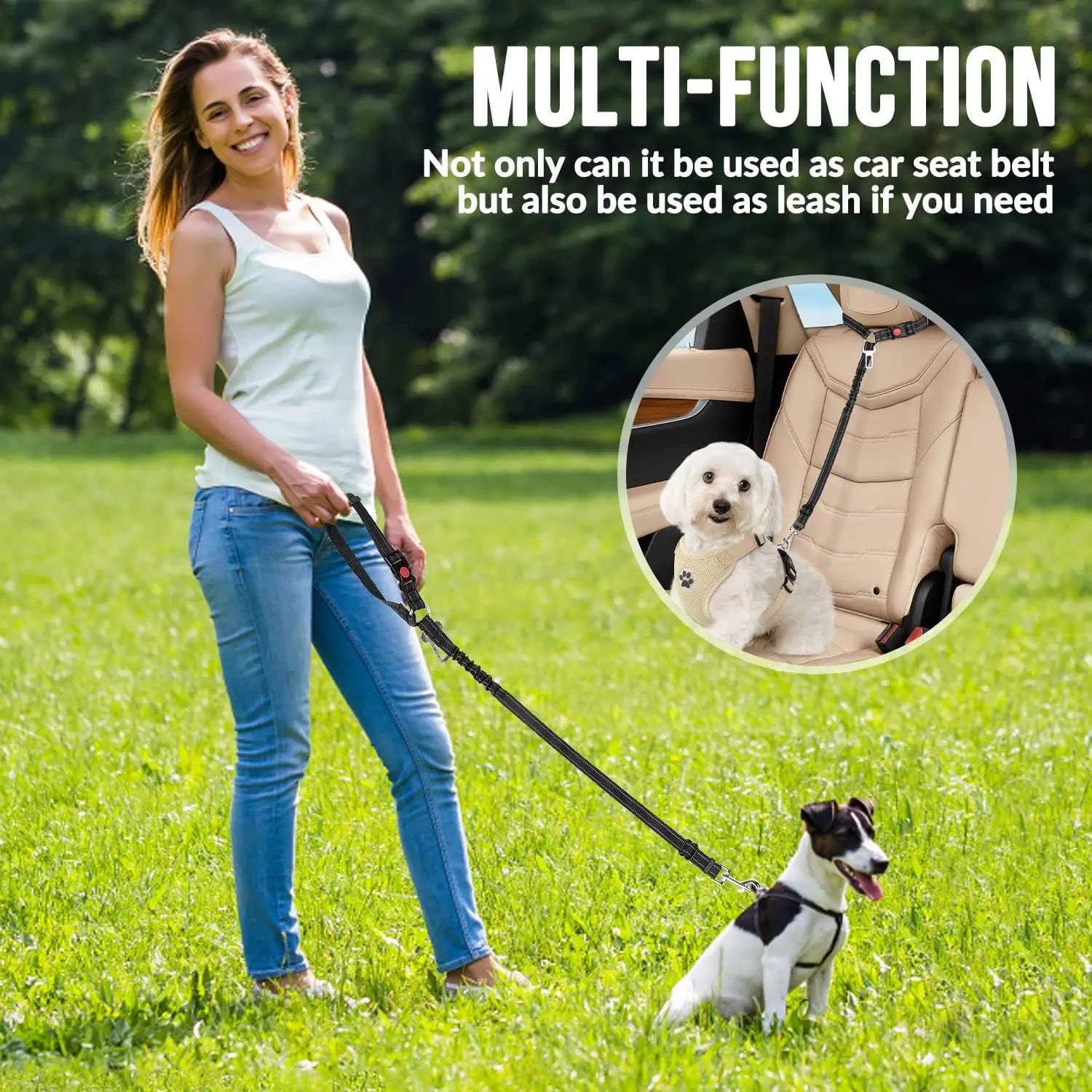 Ceinture de sécurité harnais pour chien en voiture,