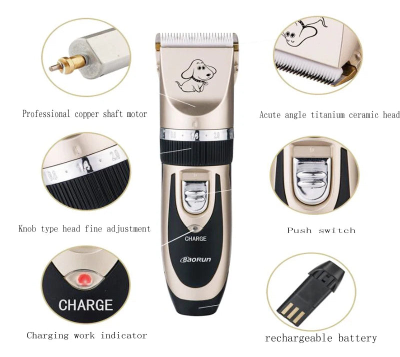 Tondeuse pour chien et  Toilettage Animaux Bao Run P2 Électrique - Nos Poilus